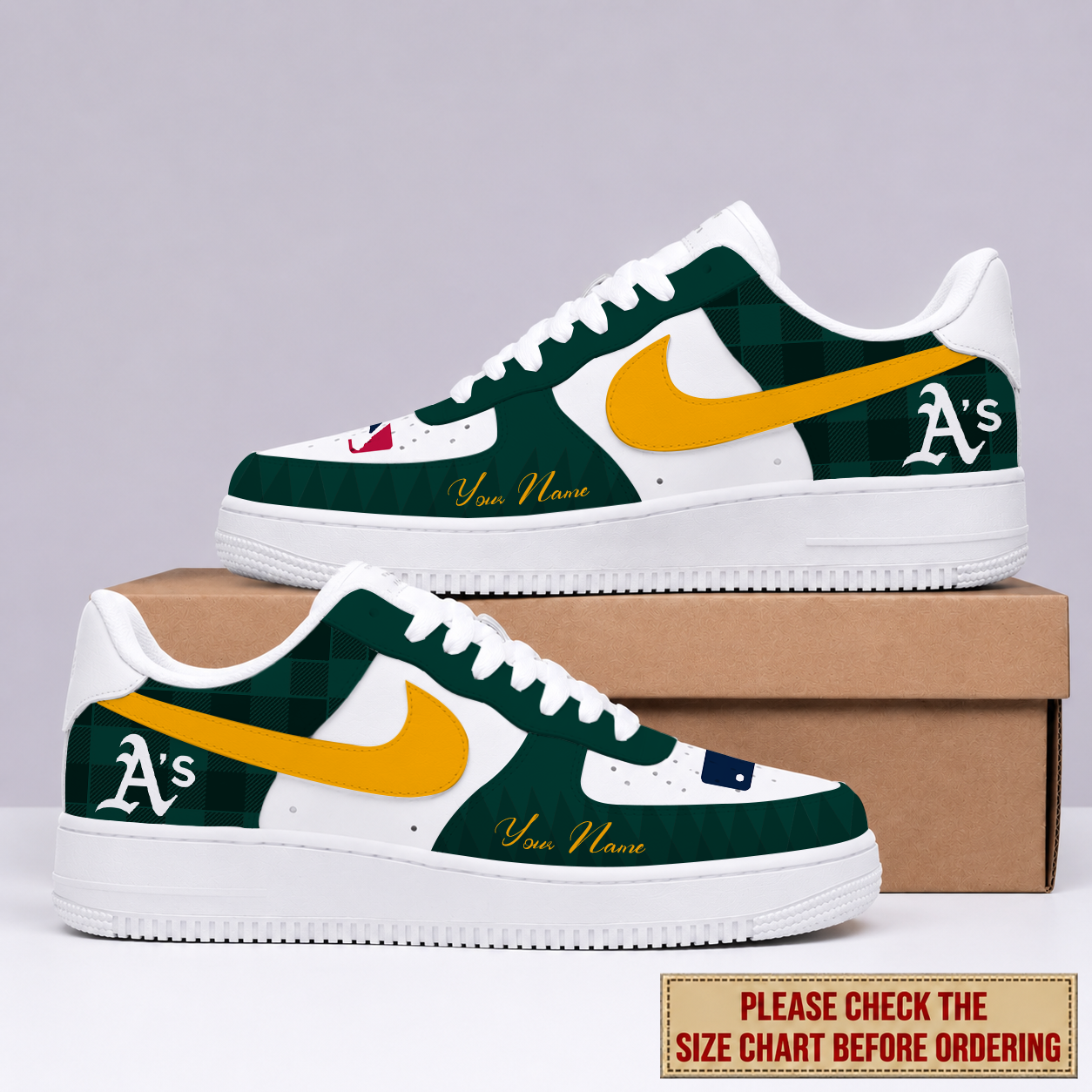 VIRAL EDITION - NEW CUSTOMIZED MLB23 OAS OAKLAND ATHLETICS AF1 SHOES