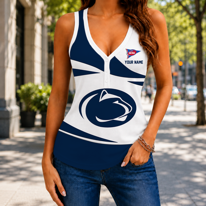 SPECIAL EDITION - NEW CUSTOMIZED NCAA FBS23 PNL PENN STATE NITTANY LIONS WOMEN'S V-NECK TANK TOP