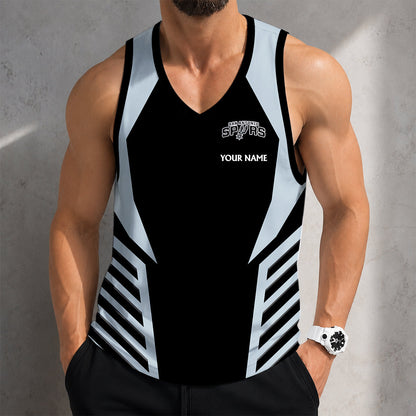 SPECIAL EDITION - NEW CUSTOMIZED NBA23 SAS SAN ANTONIO SPURS MEN'S TANK TOP