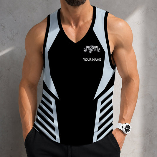 SPECIAL EDITION - NEW CUSTOMIZED NBA23 SAS SAN ANTONIO SPURS MEN'S TANK TOP