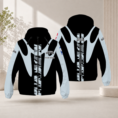 FINAL SALE - NEW CUSTOMIZED NBA23 SAS SAN ANTONIO SPURS WINDBREAKER JACKET