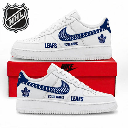 LIMITED EDITION - NEW CUSTOMIZED NHL23 TML TORONTO MAPLE LEAFS AF1 SNEAKERS