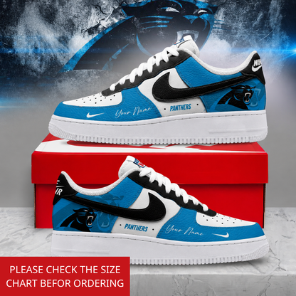 FINAL SALE - NEW CUSTOMIZED NFL23 CLP CAROLINA PANTHERS AF1 SHOES