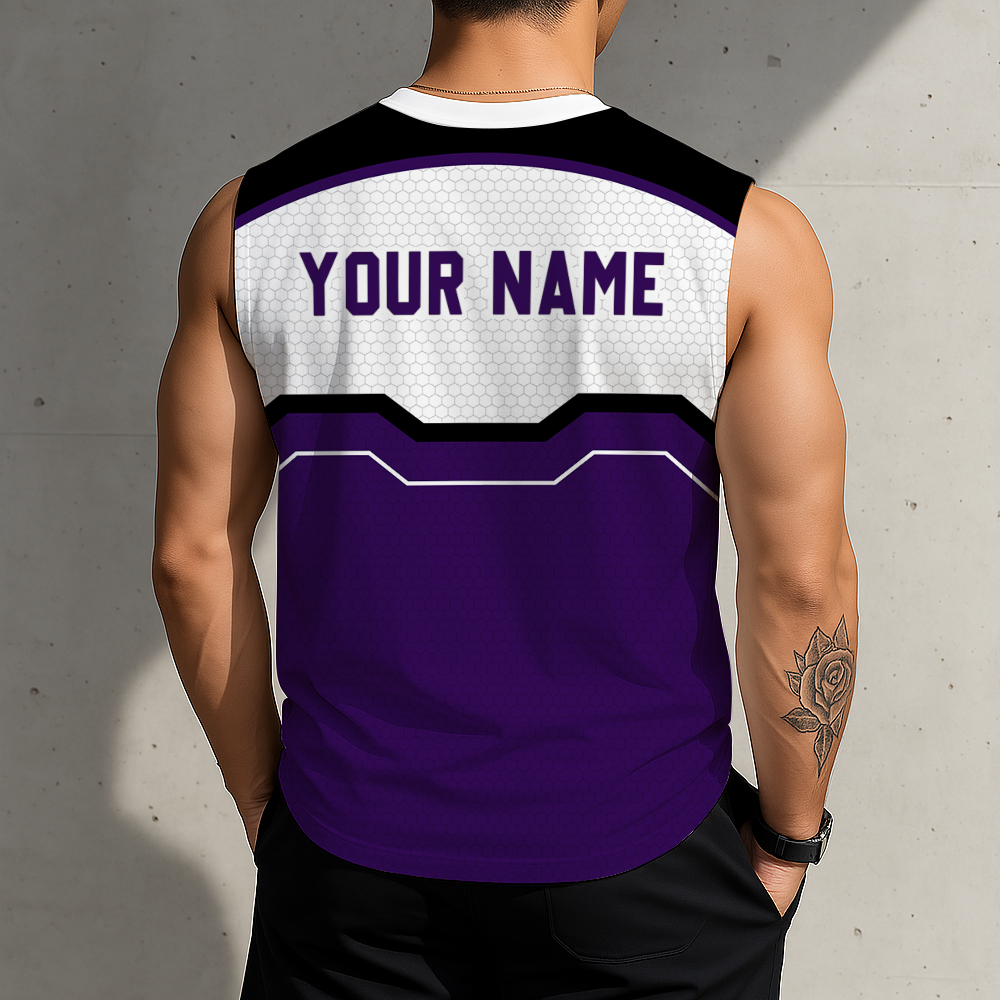 SPECIAL EDITION - NEW CUSTOMIZED NCAA FBS24 KSW KANSAS STATE WILDCATS MEN'S GYM SHIRT