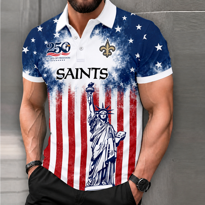 LIMITED EDITION - NEW CUSTOMIZED NFL24 NOS NEW ORLEANS SAINTS POLO SHIRT, ZIP POLO SHIRT & T-SHIRTS