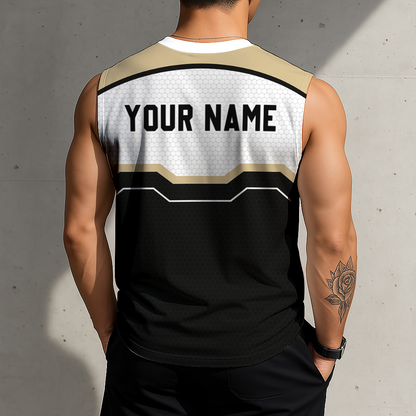 FINAL SALE - NEW CUSTOMIZED NFL24 NOS NEW ORLEANS SAINTS MEN'S GYM SHIRT
