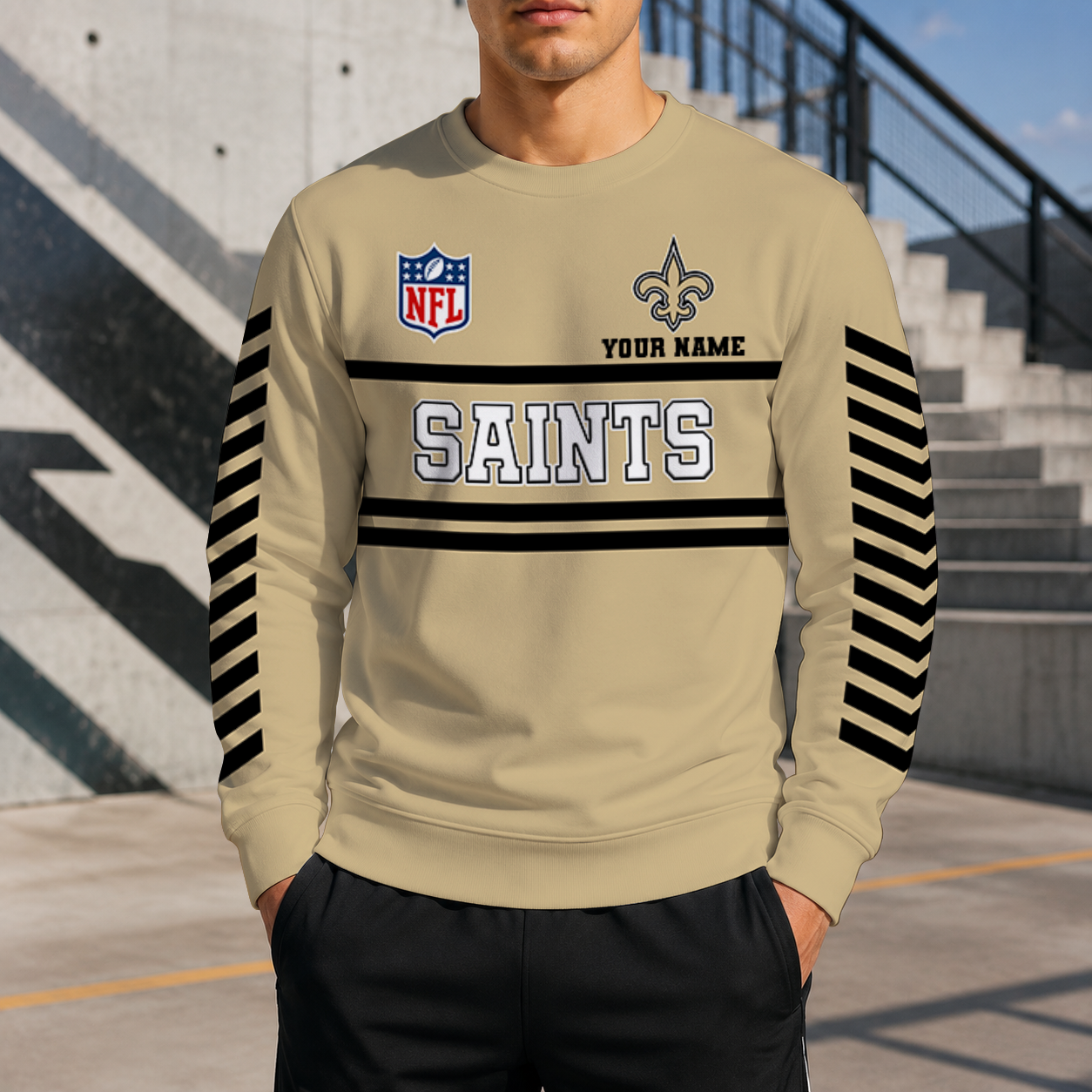 FINAL SALE - NEW CUSTOMIZED NFL24 NOS NEW ORLEANS SAINTS UNISEX SWEATSHIRT