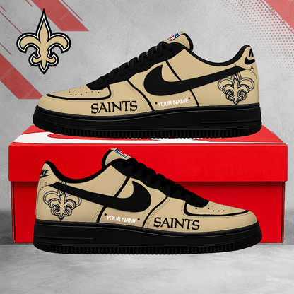 EXCLUSIVE EDITION - NEW CUSTOMIZED NFL24 NOS NEW ORLEANS SAINTS AF1 SHOES