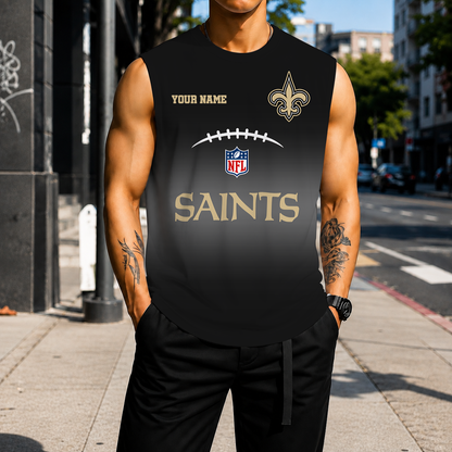 VIRAL EDITION - NEW CUSTOMIZED NFL24 NOS NEW ORLEANS SAINTS MEN'S GYM SHIRT