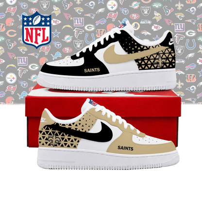 SPECIAL EDITION - NEW CUSTOMIZED NFL24 NOS NEW ORLEANS SAINTS AF1 SHOES