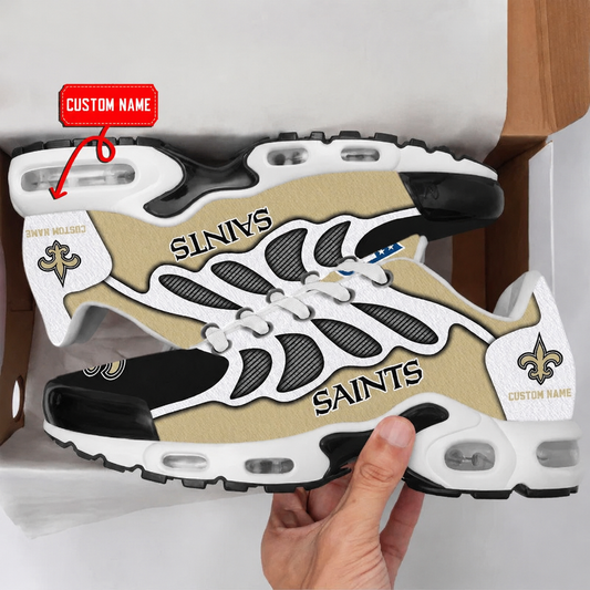 HOT DEAL - NEW CUSTOMIZED NFL24 NOS NEW ORLEANS SAINTS AIR MAX PLUS SNEAKERS