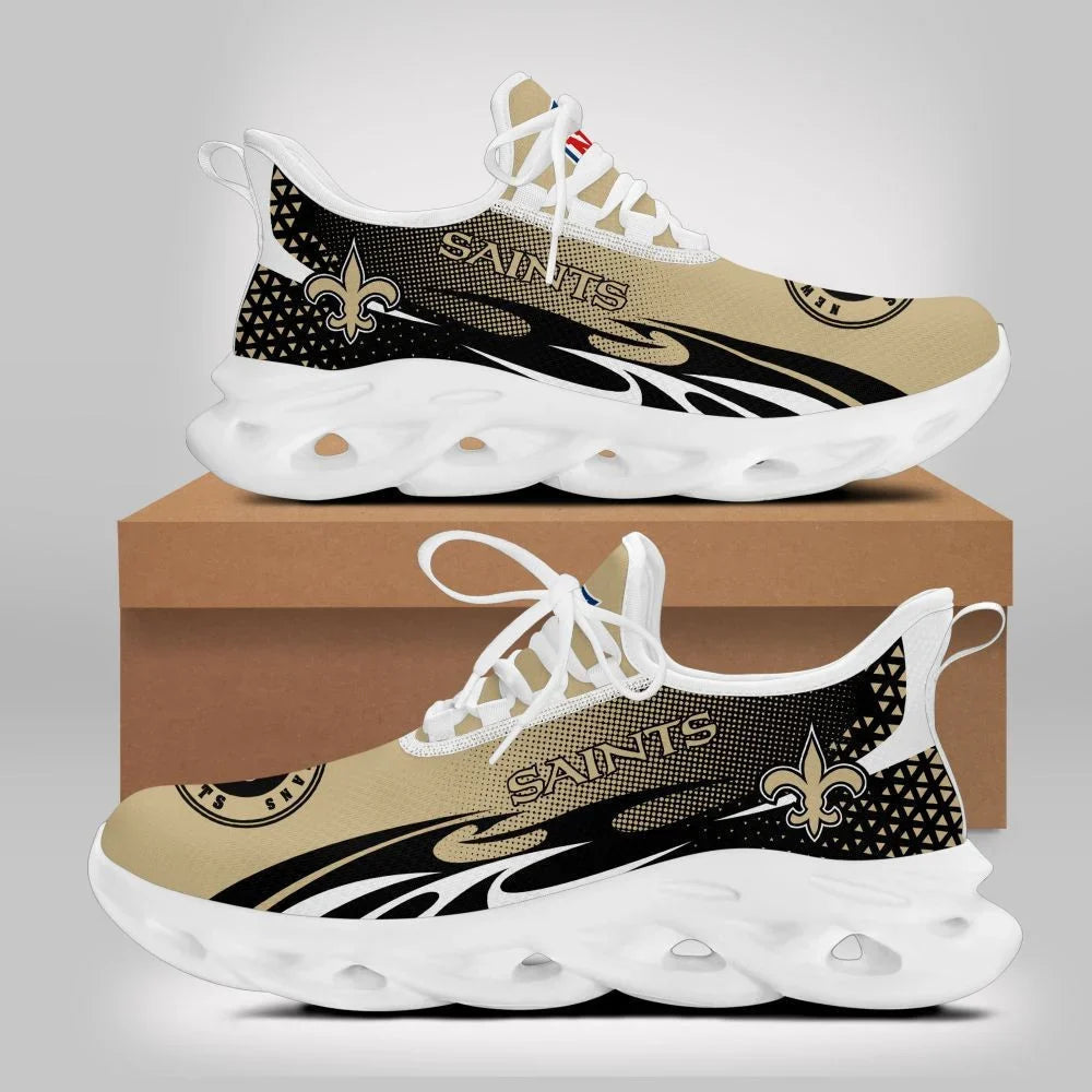 VIRAL EDITION - NEW CUSTOMIZED NFL24 NOS NEW ORLEANS SAINTS UNISEX MAX SOUL SHOES