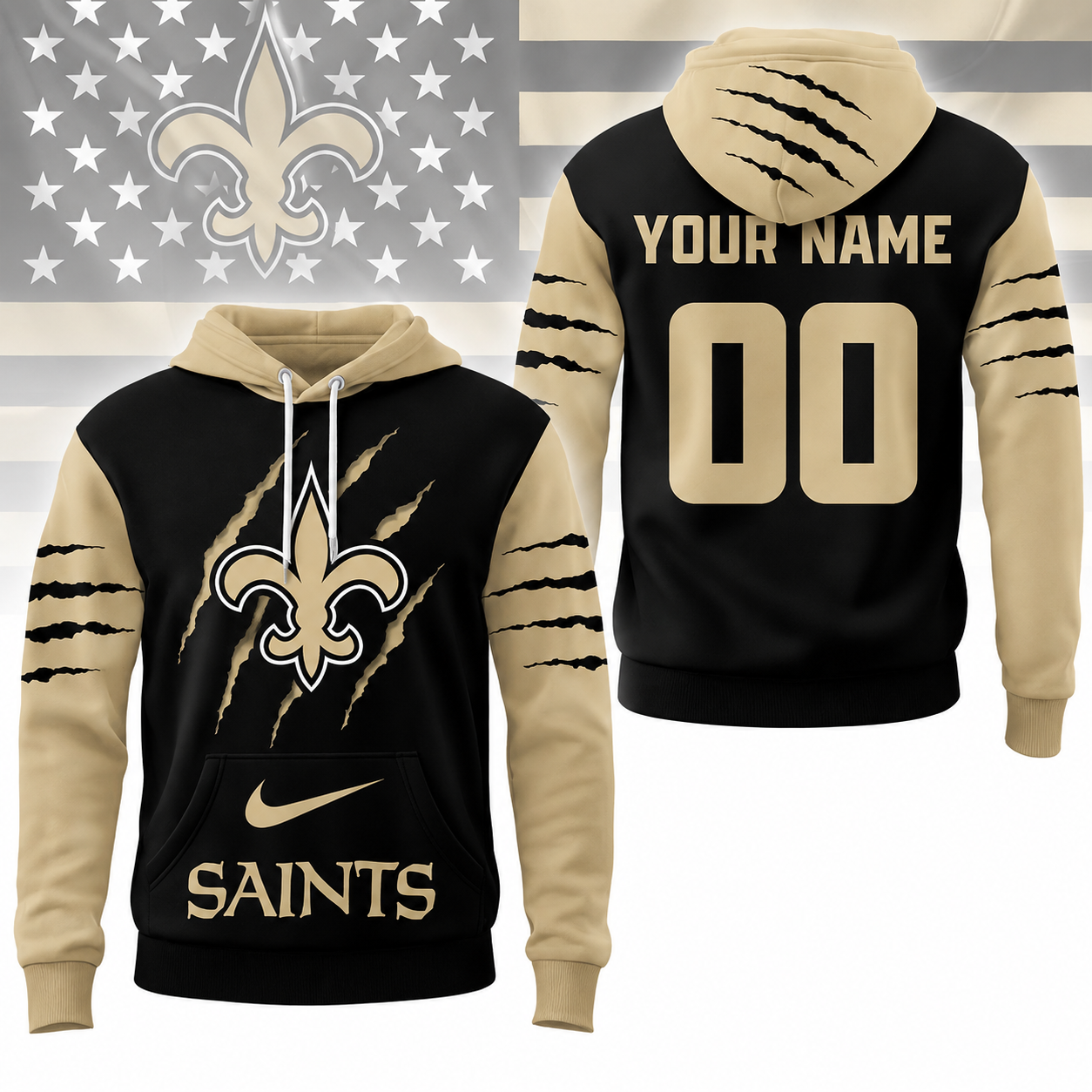 VIRAL EDITION - NEW CUSTOMIZED NFL24 NOS NEW ORLEANS SAINTS T-SHIRT, POLO SHIRT, ZIP POLO SHIRT, SWEATSHIRT, HOODIE & ZIP HOODIE