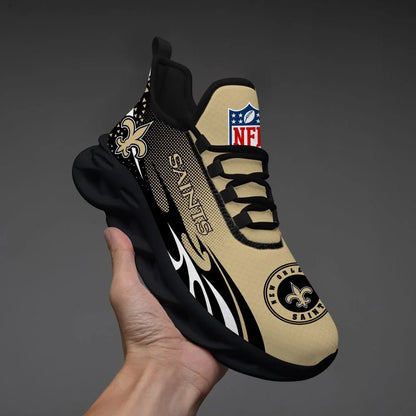 VIRAL EDITION - NEW CUSTOMIZED NFL24 NOS NEW ORLEANS SAINTS UNISEX MAX SOUL SHOES