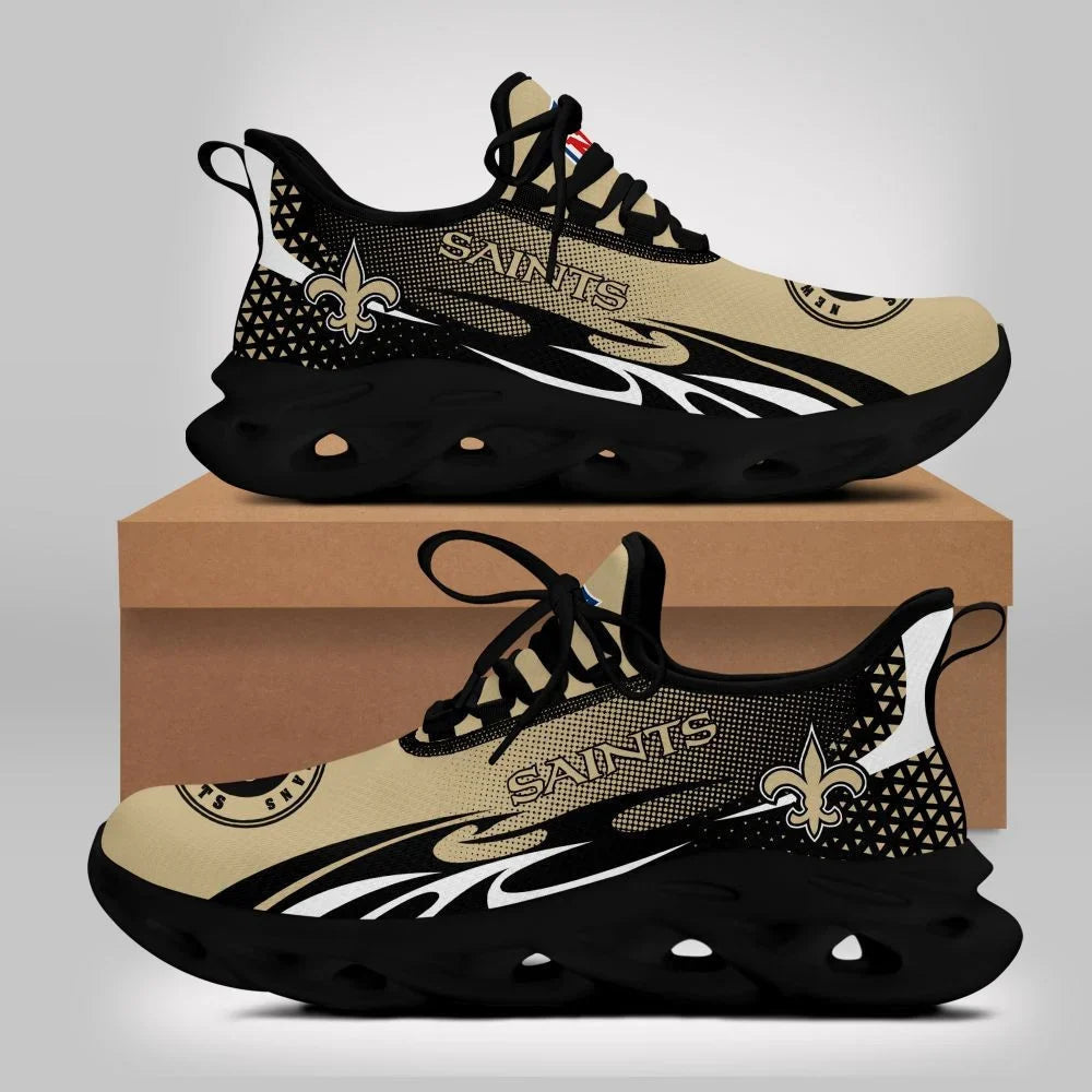 VIRAL EDITION - NEW CUSTOMIZED NFL24 NOS NEW ORLEANS SAINTS UNISEX MAX SOUL SHOES