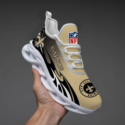 VIRAL EDITION - NEW CUSTOMIZED NFL24 NOS NEW ORLEANS SAINTS UNISEX MAX SOUL SHOES