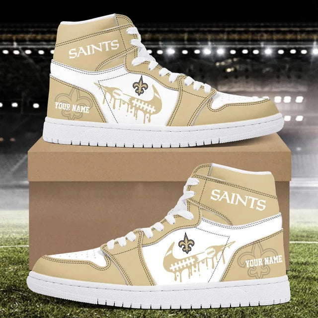 EXCLUSIVE EDITION - NEW CUSTOMIZED NFL24 NOS NEW ORLEANS SAINTS AIR JORDAN SNEAKERS