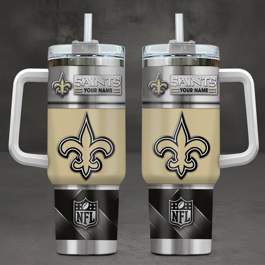 FINAL SALE - NEW CUSTOMIZED NFL24 NOS NEW ORLEANS SAINTS TUMBLER CUP