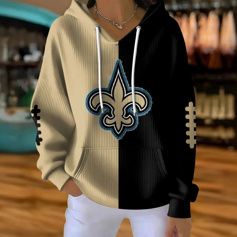 VIRAL EDITION - NEW CUSTOMIZED NFL24 NOS NEW ORLEANS SAINTS RIBBED HOODIE & SWEATSHIRT