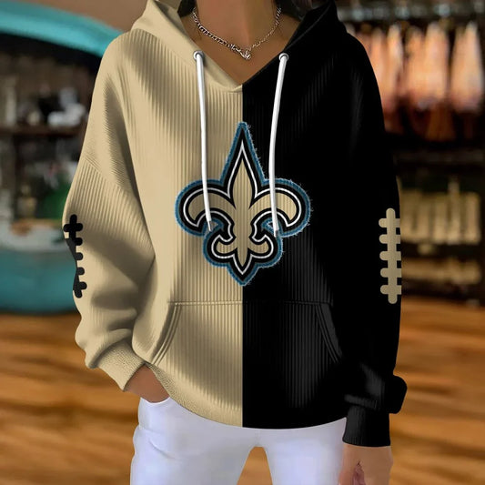 VIRAL EDITION - NEW CUSTOMIZED NFL24 NOS NEW ORLEANS SAINTS RIBBED HOODIE & SWEATSHIRT