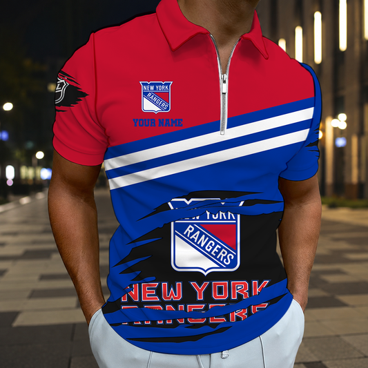VIRAL EDITION - NEW CUSTOMIZED NHL24 NYR NEW YORK RANGERS T-SHIRT, POLO SHIRT, ZIP POLO SHIRT, SWEATSHIRT, HOODIE & ZIP HOODIE