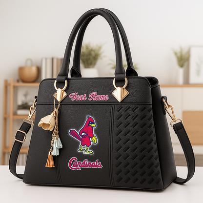 LIMITED EDITION - NEW CUSTOMIZED MLB24 SLC SL CARDINALS ZIP HANDBAG MULTICOLOR