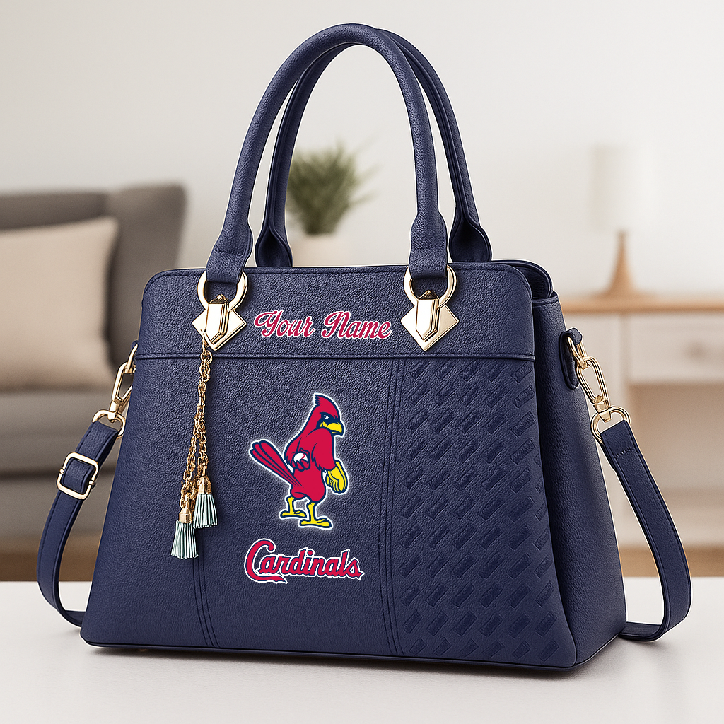 LIMITED EDITION - NEW CUSTOMIZED MLB24 SLC SL CARDINALS ZIP HANDBAG MULTICOLOR