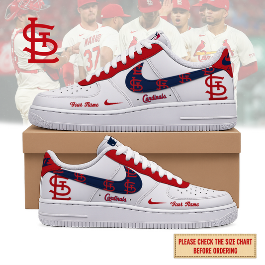 FINAL SALE - NEW CUSTOMIZED MLB24 SLC ST. LOUIS CARDINALS AF1 SHOES
