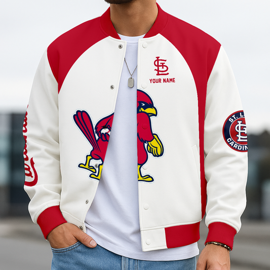 LIMITED EDITION - NEW CUSTOMIZED MLB24 SLC SL CARDINALS BASEBALL JACKET, SATIN VARSITY JACKET
