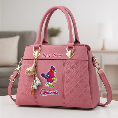 LIMITED EDITION - NEW CUSTOMIZED MLB24 SLC SL CARDINALS ZIP HANDBAG MULTICOLOR