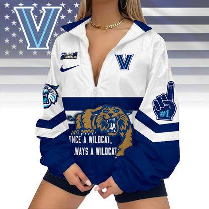 LIMITED EDITION - NEW CUSTOMIZED MAM NCAA24 VIW VI WILDCATS V-NECK ZIPPER JACKET