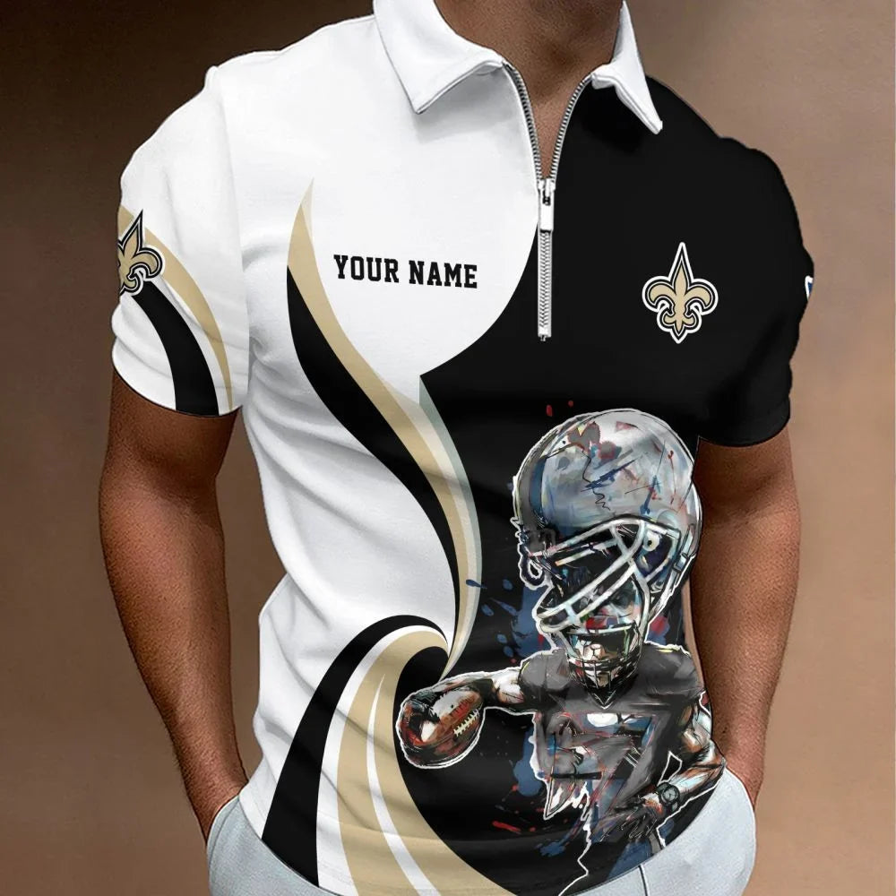SPECIAL EDITION - NEW CUSTOMIZED NFL24 NOS NEW ORLEANS SAINTS T-SHIRT, POLO SHIRT, ZIP POLO SHIRT, SWEATSHIRT, HOODIE & ZIP HOODIE