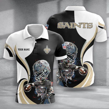 SPECIAL EDITION - NEW CUSTOMIZED NFL24 NOS NEW ORLEANS SAINTS T-SHIRT, POLO SHIRT, ZIP POLO SHIRT, SWEATSHIRT, HOODIE & ZIP HOODIE