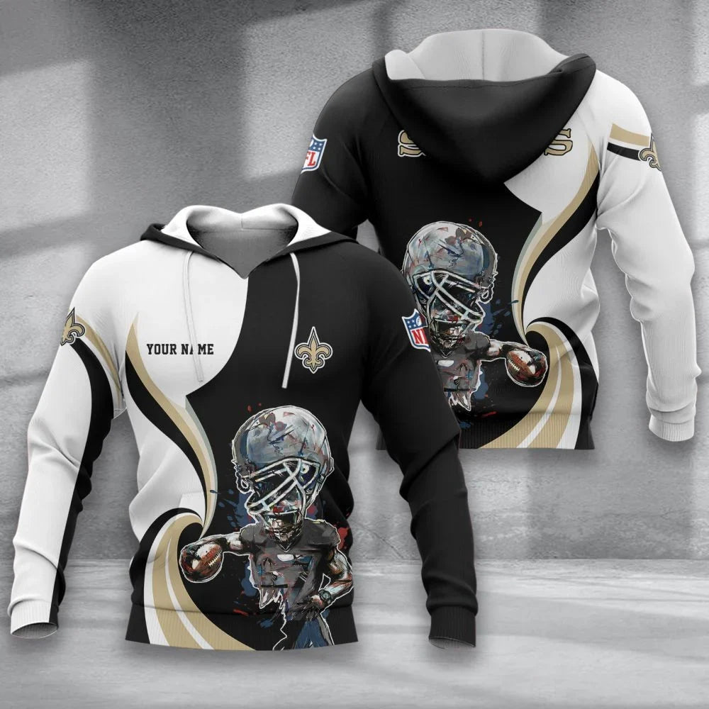 SPECIAL EDITION - NEW CUSTOMIZED NFL24 NOS NEW ORLEANS SAINTS T-SHIRT, POLO SHIRT, ZIP POLO SHIRT, SWEATSHIRT, HOODIE & ZIP HOODIE