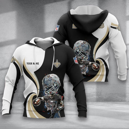 SPECIAL EDITION - NEW CUSTOMIZED NFL24 NOS NEW ORLEANS SAINTS T-SHIRT, POLO SHIRT, ZIP POLO SHIRT, SWEATSHIRT, HOODIE & ZIP HOODIE