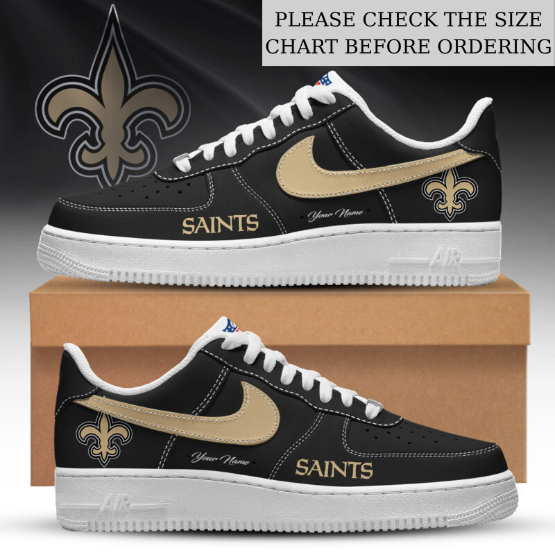 FLASH SALE - NEW CUSTOMIZED NFL24 NOS NEW ORLEANS SAINTS AF1 SHOES