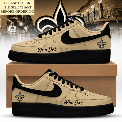 HOT DEAL - NEW CUSTOMIZED NFL24 NOS NEW ORLEANS SAINTS AF1 SHOES