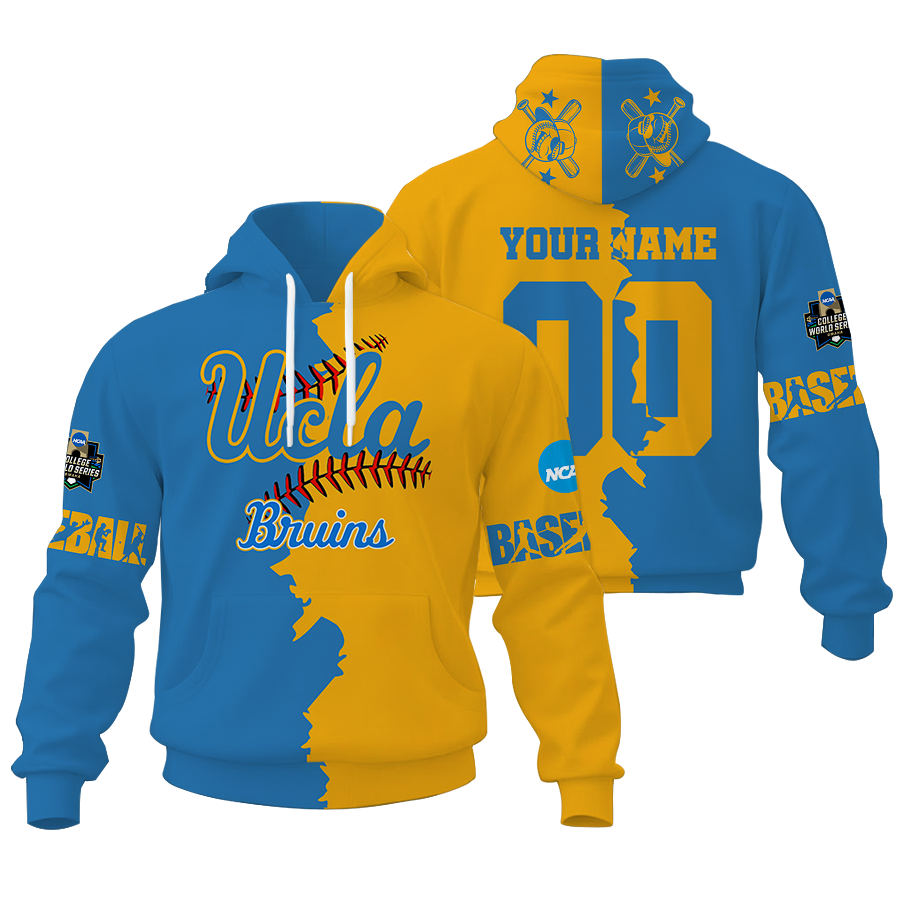 FINAL CLEARANCE - NEW CUSTOMIZED COLLEGE WORLD SERIES NCAA24 UCLA BRUINS UNISEX HOODIE & ZIP HOODIE