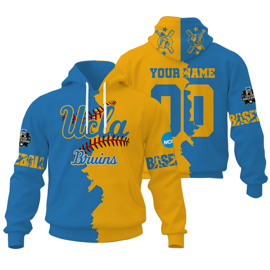 FINAL CLEARANCE - NEW CUSTOMIZED COLLEGE WORLD SERIES NCAA24 UCLA BRUINS UNISEX HOODIE & ZIP HOODIE