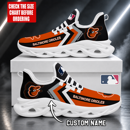 FINAL SALE - NEW CUSTOMIZED MLB25 BOS BALTIMORE ORIOLES MAX SOUL SHOES