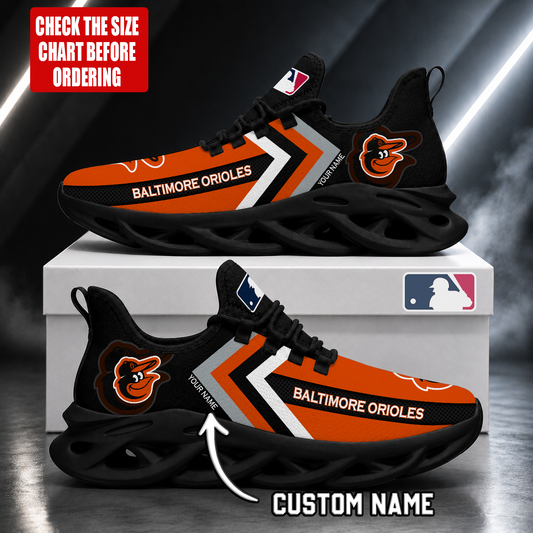 FINAL SALE - NEW CUSTOMIZED MLB25 BOS BALTIMORE ORIOLES MAX SOUL SHOES