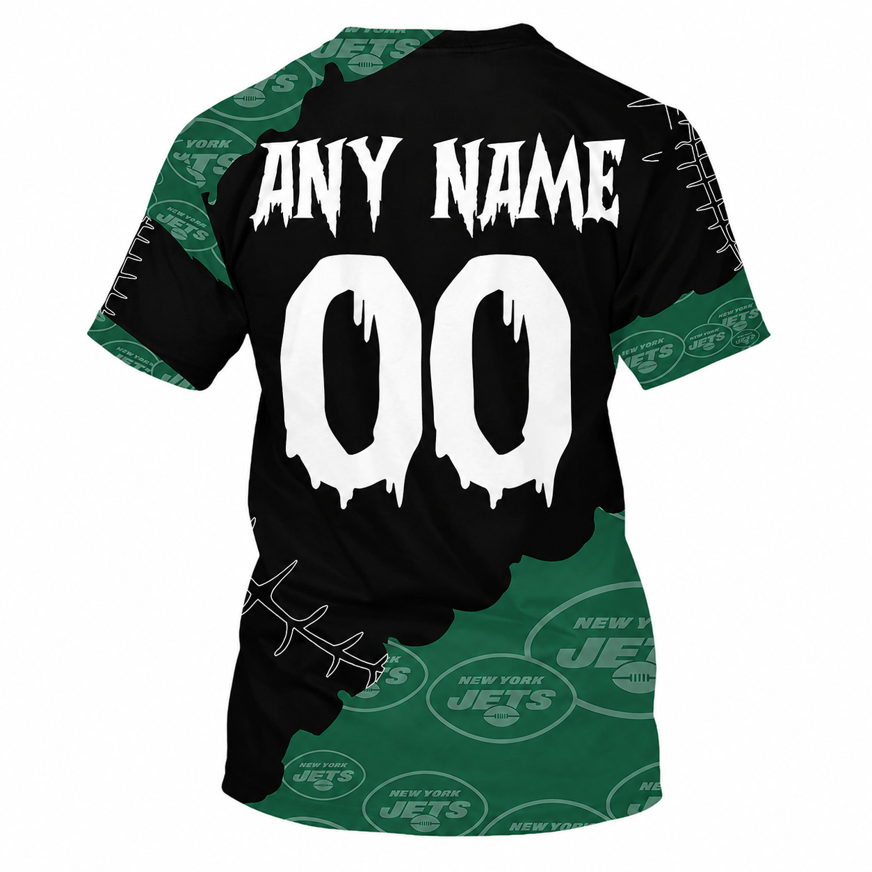 SPECIAL EDITION - NEW CUSTOMIZED NFL25 NYJ NEW YORK JETS HALLOWEEN SKULL APPAREL FOR FANS