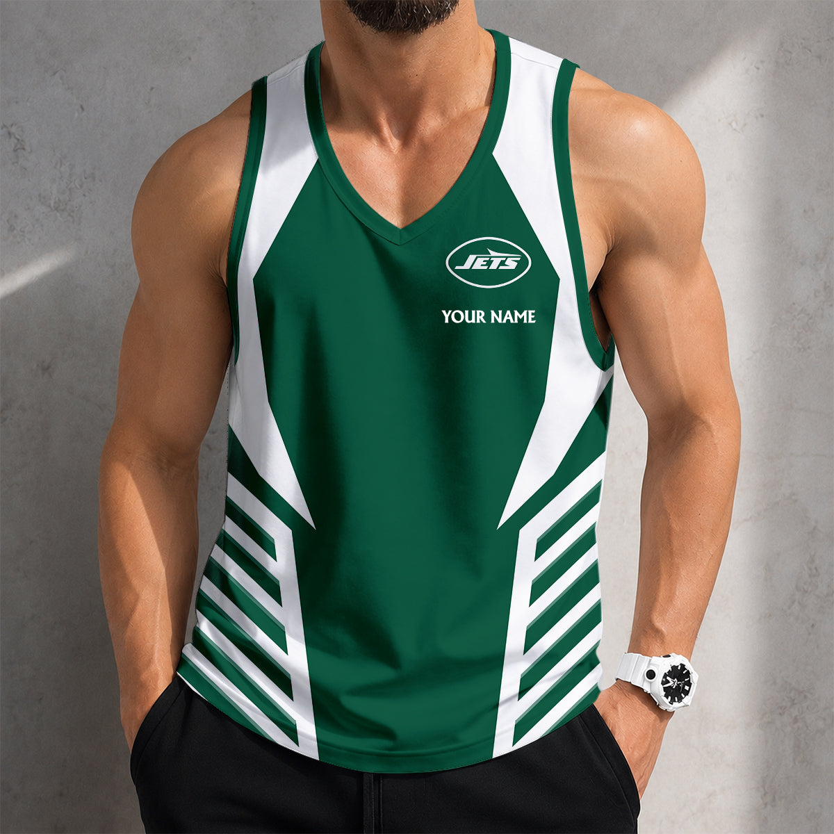 LIMITED EDITION - NEW CUSTOMIZED NFL25 NYJ NEW YORK JETS TANK TOP