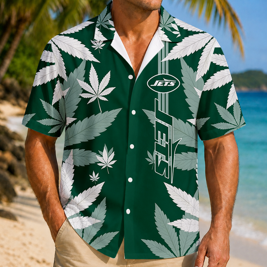 FINAL SALE - NEW CUSTOMIZED NFL25 NYJ NEW YORK JETS UNISEX HAWAIIAN SHIRT