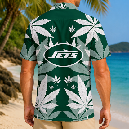 FINAL SALE - NEW CUSTOMIZED NFL25 NYJ NEW YORK JETS UNISEX HAWAIIAN SHIRT