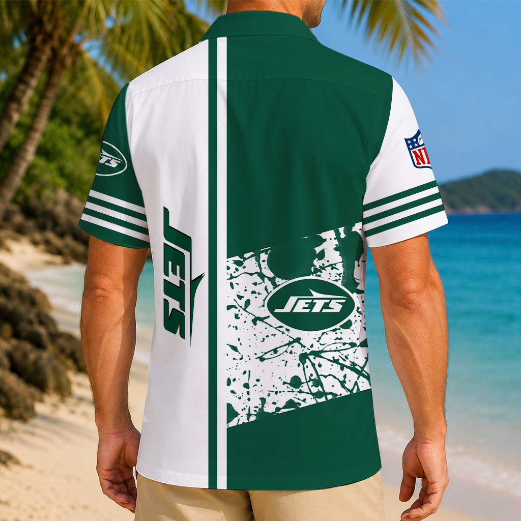 FINAL SALE - NEW CUSTOMIZED NFL25 NYJ NEW YORK JETS UNISEX HAWAIIAN SHIRT