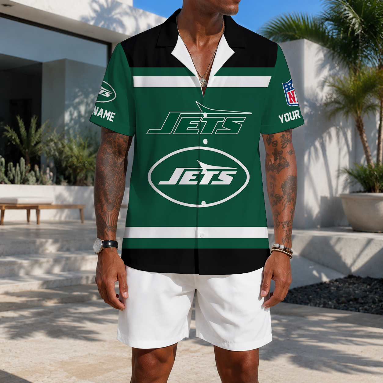 FLASH SALE - NEW CUSTOMIZED NFL25 NYJ NEW YORK JETS UNISEX HAWAIIAN SHIRT