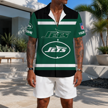 FLASH SALE - NEW CUSTOMIZED NFL25 NYJ NEW YORK JETS UNISEX HAWAIIAN SHIRT