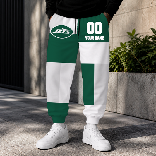 VIRAL EDITION - NEW CUSTOMIZED NFL25 NYJ NEW YORK JETS SWEATPANTS
