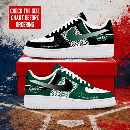 FLASH SALE - NEW CUSTOMIZED NFL25 NYJ NEW YORK JETS AF1 SHOES